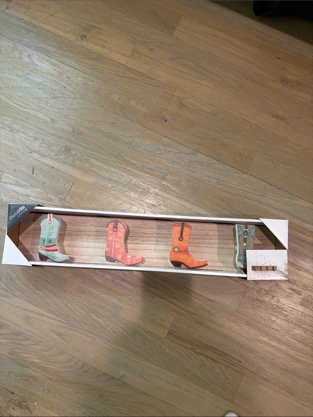 Boot-Shaped Wall Hooks Set - Colorful Western Design